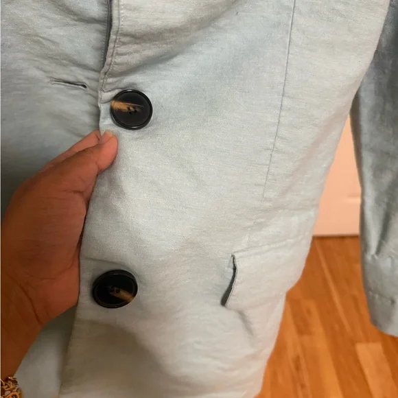 Zara Soft Blue Jacket - Picture 5 of 9